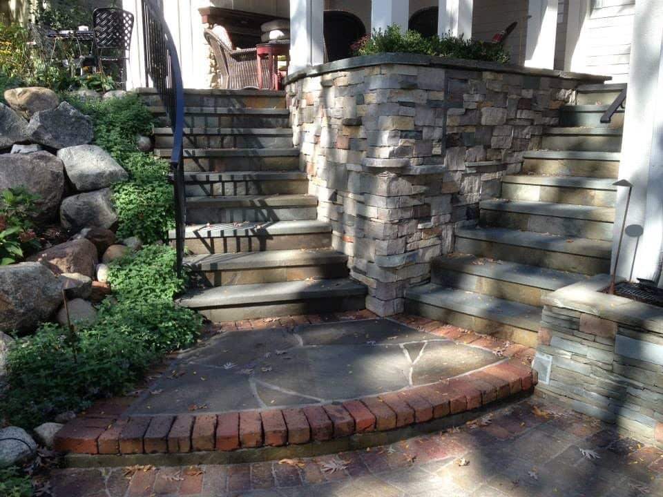 paver stone steps